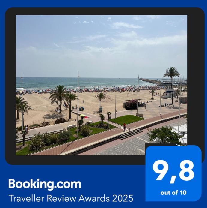 Apartamento 1ª Linea De Playa - Con Piscina Y Parking Playa de Gandia Eksteriør billede